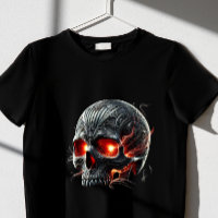 scary red Skull  T-Shirt