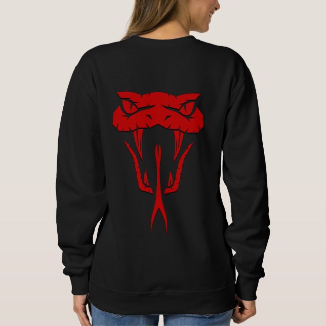 Scary Red Snake Face Unisex  Sweatshirt (Back)