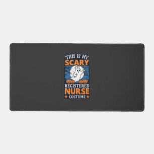 Scary Registered Nurse Costume Ghost Pumpkins Hall Desk Mat