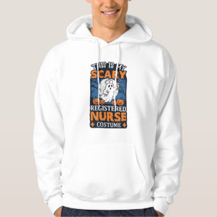 Scary Registered Nurse Costume Ghost Pumpkins Hall Hoodie