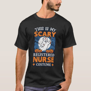Scary Registered Nurse Costume Ghost Pumpkins Hall T-Shirt