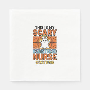 Scary Registered Nurse Costume Halloween Design_1 Napkin