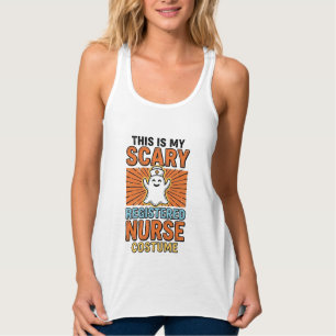 Scary Registered Nurse Costume Halloween Design_1 Singlet