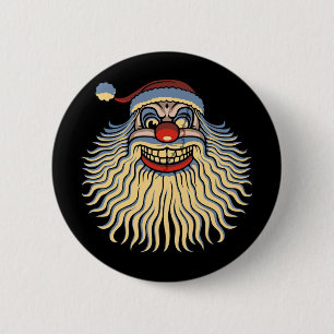 Scary Santa Clown 6 Cm Round Badge