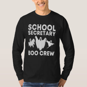 Scary School Secretary Boo Crew Ghosts Halloween C T-Shirt