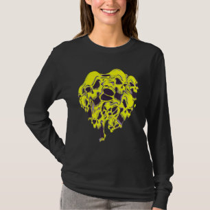 Scary screaming merged Skulls Best of Graphic T-Shirt