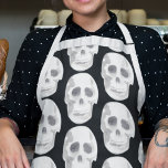 Scary Scull Black & White Pattern|Happy Halloween Apron<br><div class="desc">Scary Scull Black & White Pattern|Happy Halloween</div>