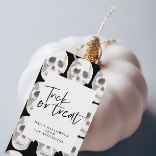 Scary Scull Trick or Treat   Halloween Party    Gift Tags