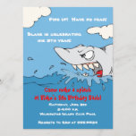 Scary Shark Birthday Pool Party Invite<br><div class="desc">Once in my store a mother and her son were looking for pool party birthday invites for his 6th birthday. She picked out some very cute designs of painted fish and cute little whales. He hated them. She told him, "But darling, see how cute they are? Just like my little...</div>