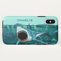 Scary Shark custom name phone cases