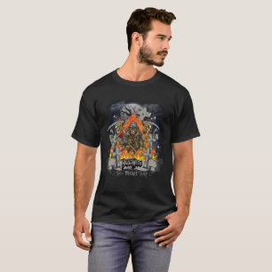 Scary Skeleton In Night Halloween T-Shirt