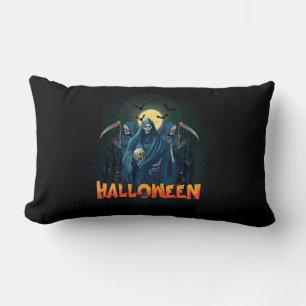 Scary Skeleton Night Halloween, My Halloween Mood. Lumbar Cushion