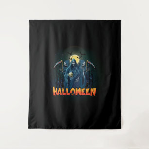 Scary Skeleton Night Halloween, My Halloween Mood. Tapestry