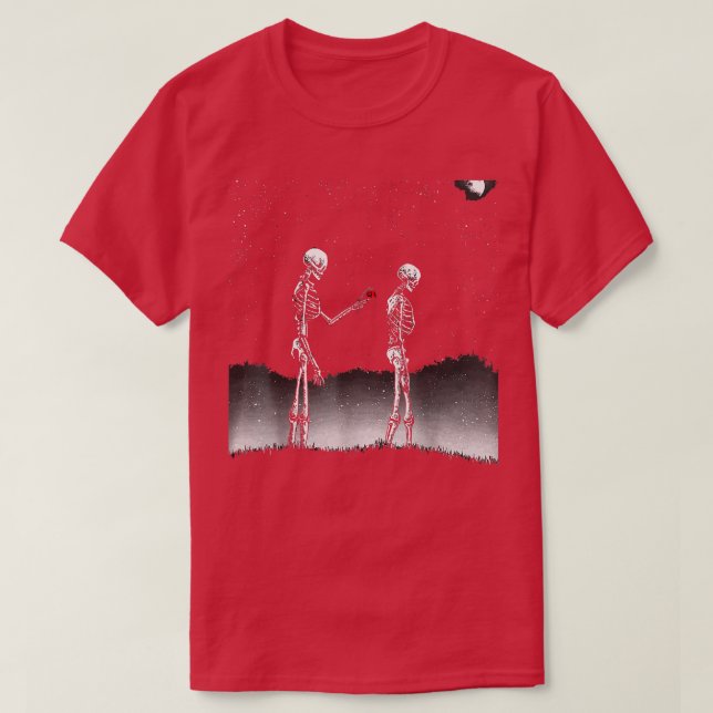 Scary Skeleton relationship Valentine's Day  T-Shirt (Design Front)