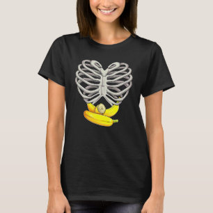 Scary Skeleton Women Halloween Skull Rib Cage Ban T-Shirt