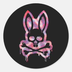 Scary Skull And Crossbones D Rabbit Horror Bunny H Classic Round Sticker
