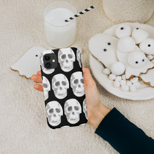 Scary Skull Halloween  Black & White  Case-Mate iPhone Case
