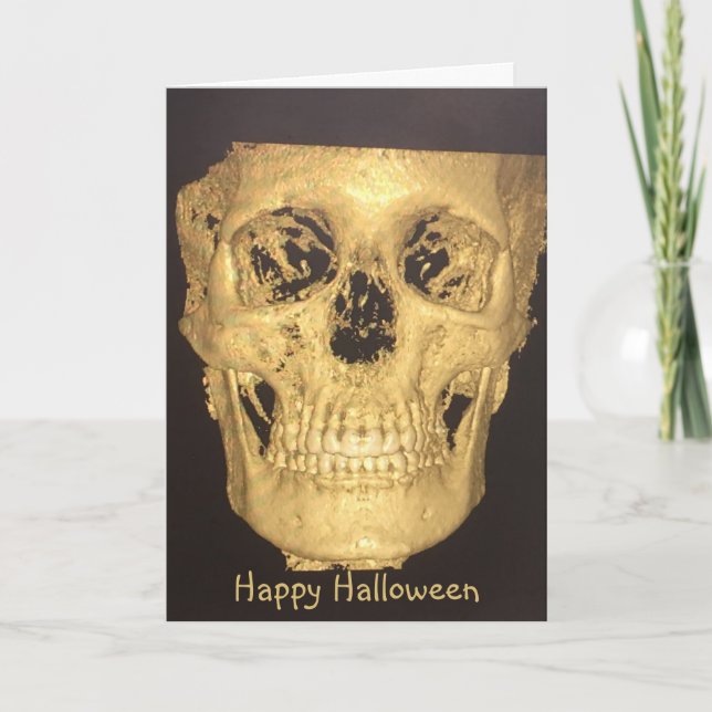 Scary Skull Halloween Card (Front)