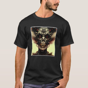Scary Skull Horror Nightmare Creepy Face Unique Di T-Shirt