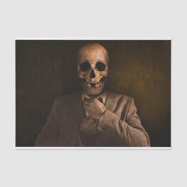 Scary Skull Man in Suit Tissue Paper (Front)