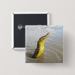 Scary Snappers: The Leap of the Crocodile, 15 Cm Square Badge