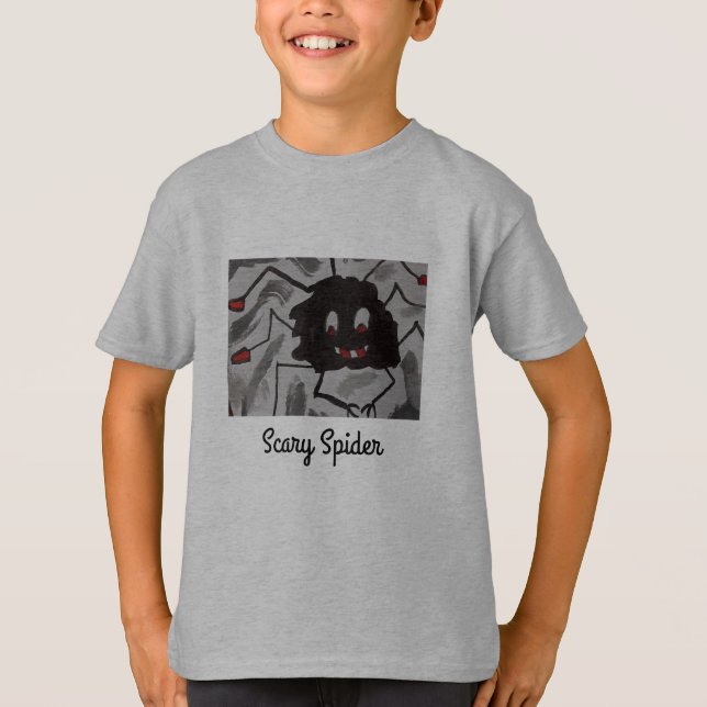 Scary Spider Kids T-Shirt (Front)