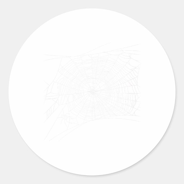 Scary Spider Web - Black Widow Halloween  Classic Round Sticker (Front)