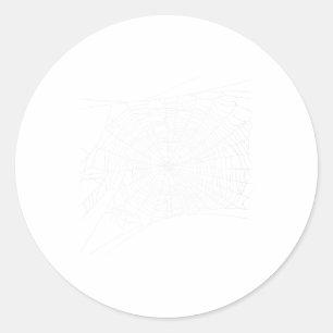 Scary Spider Web - Black Widow Halloween  Classic Round Sticker