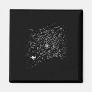 Scary Spider Web - Black Widow Halloween Magnet