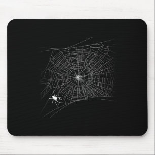 Scary Spider Web - Black Widow Halloween Mouse Pad