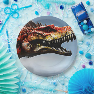 Scary Spinosaurus Dinosaur, Paper Plates