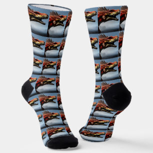 Scary Spinosaurus Dinosaur, Socks