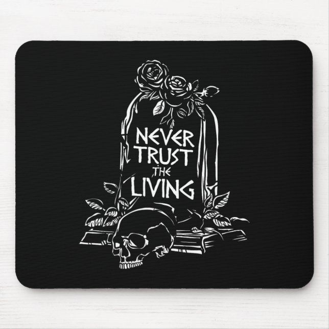 Scary Spooky Halloween Ghost Saying Gothic Skull G Mouse Pad (Front)