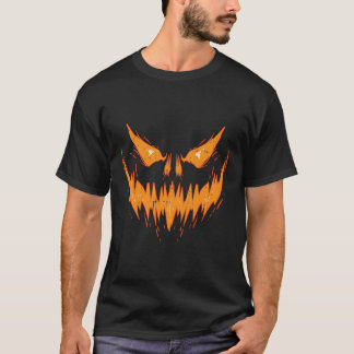Scary Spooky Jack O Lantern Face Pumpkin Halloween T-Shirt