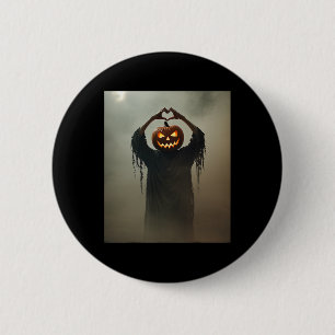 Scary Spooky Jack Olantern Heart Hands Horror Hall 6 Cm Round Badge
