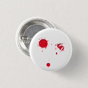 Scary spooky red blood funny costume Halloween 3 Cm Round Badge