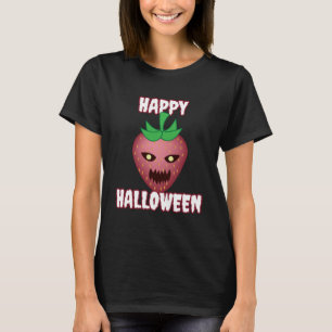 Scary Strawberry Happy Halloween Fruit Men Women B T-Shirt