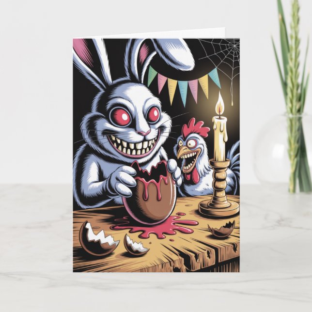Scary Surreal Horror Easter Card Dark Holiday  (Front)