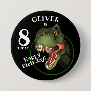 Scary T-Rex Dinosaur Kids Age 7.5 Cm Round Badge
