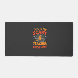 Scary Teacher Costume Halloween Witch Design Desk Mat
