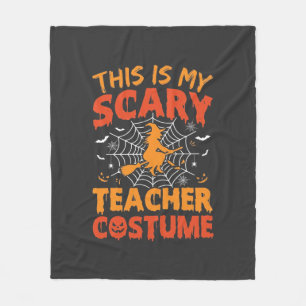 Scary Teacher Costume Halloween Witch Design Fleece Blanket