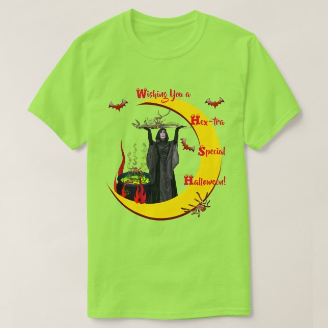 Scary Things Green Halloween Unisex T-Shirt (Design Front)