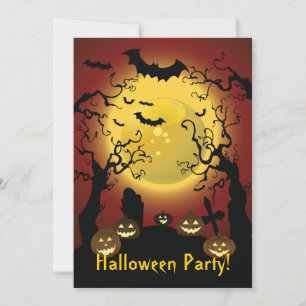 Scary Trees Halloween Party Invitation