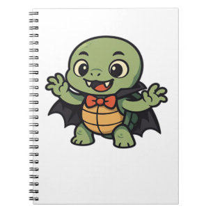 Scary turtle vampire Halloween Oversized T-Shirt Notebook