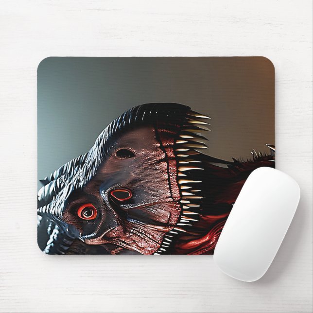 Scary Tyrannosaurus Rex Face,  Mousepad (With Mouse)