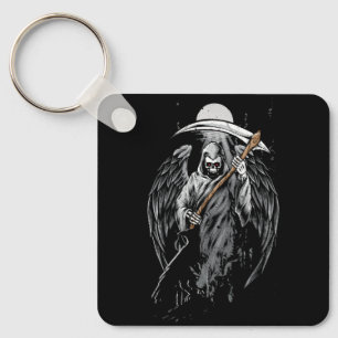 Scary Valhalla Grim Reaper Death Scythe Grunge Hor Key Ring