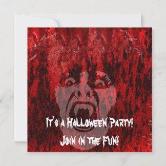 Scary Vampire Lady in Blood Invitation