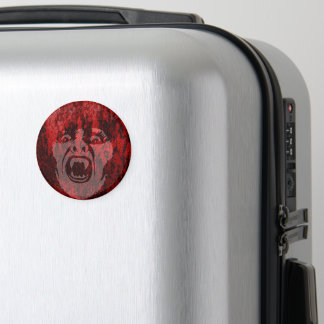 Scary Vampire Lady in Blood Round Magnet