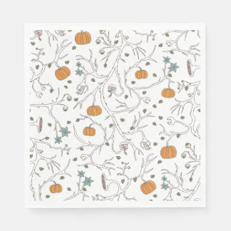 Scary vine pattern for Halloween Napkin