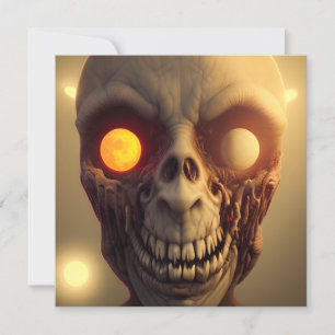 Scary Walking Zombie Halloween Card